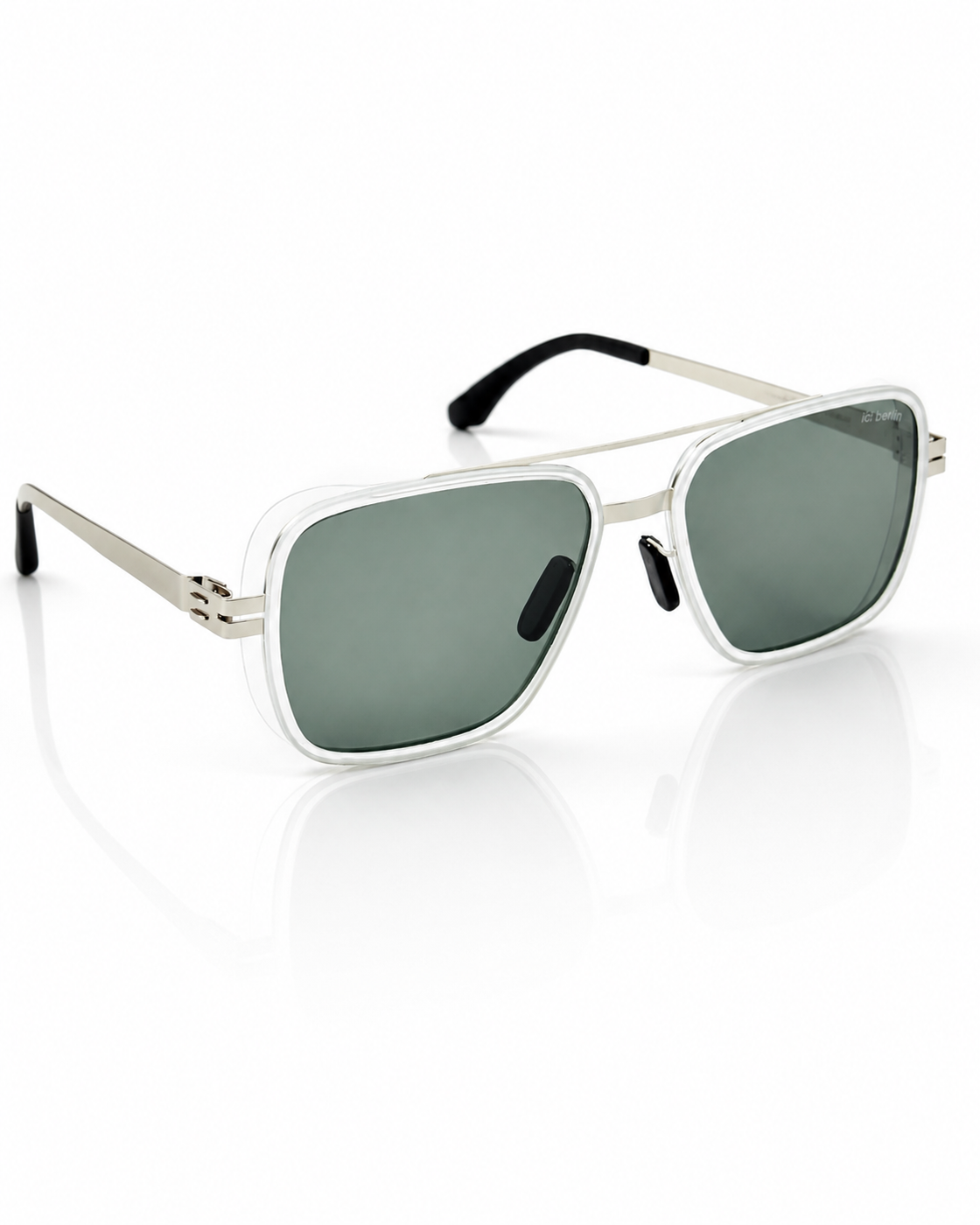 ici Berlin – 8023 - 56 – Transparent Green – Metal - Sunglasses – Unisex