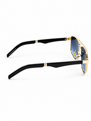 Cartier – 2648 - 49 – Golden Black Gradient – Metal - Sunglasses – Unisex