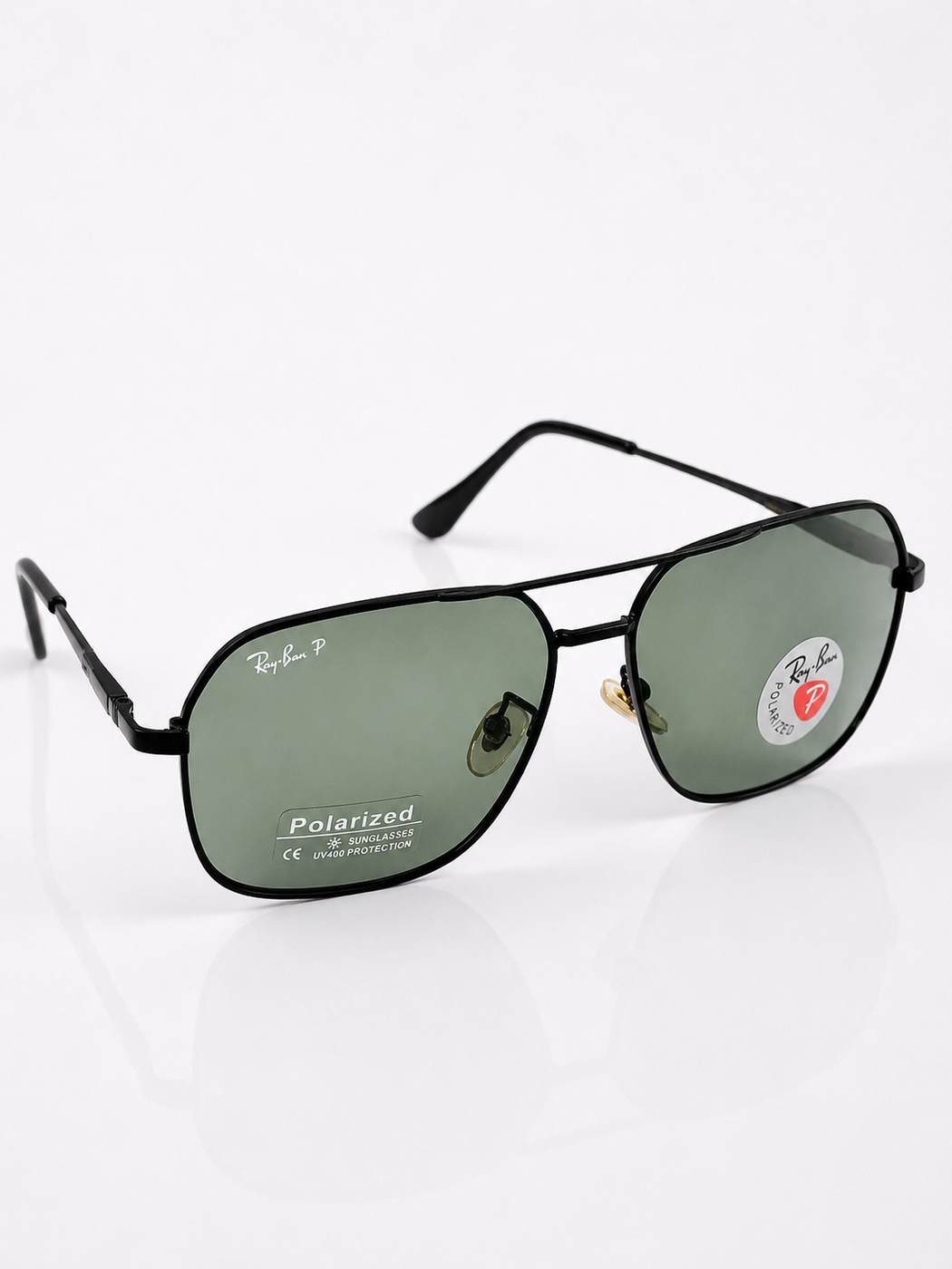 Rayban – 8230 - 57 –  Black Green – Metal - Sunglasses – Unisex