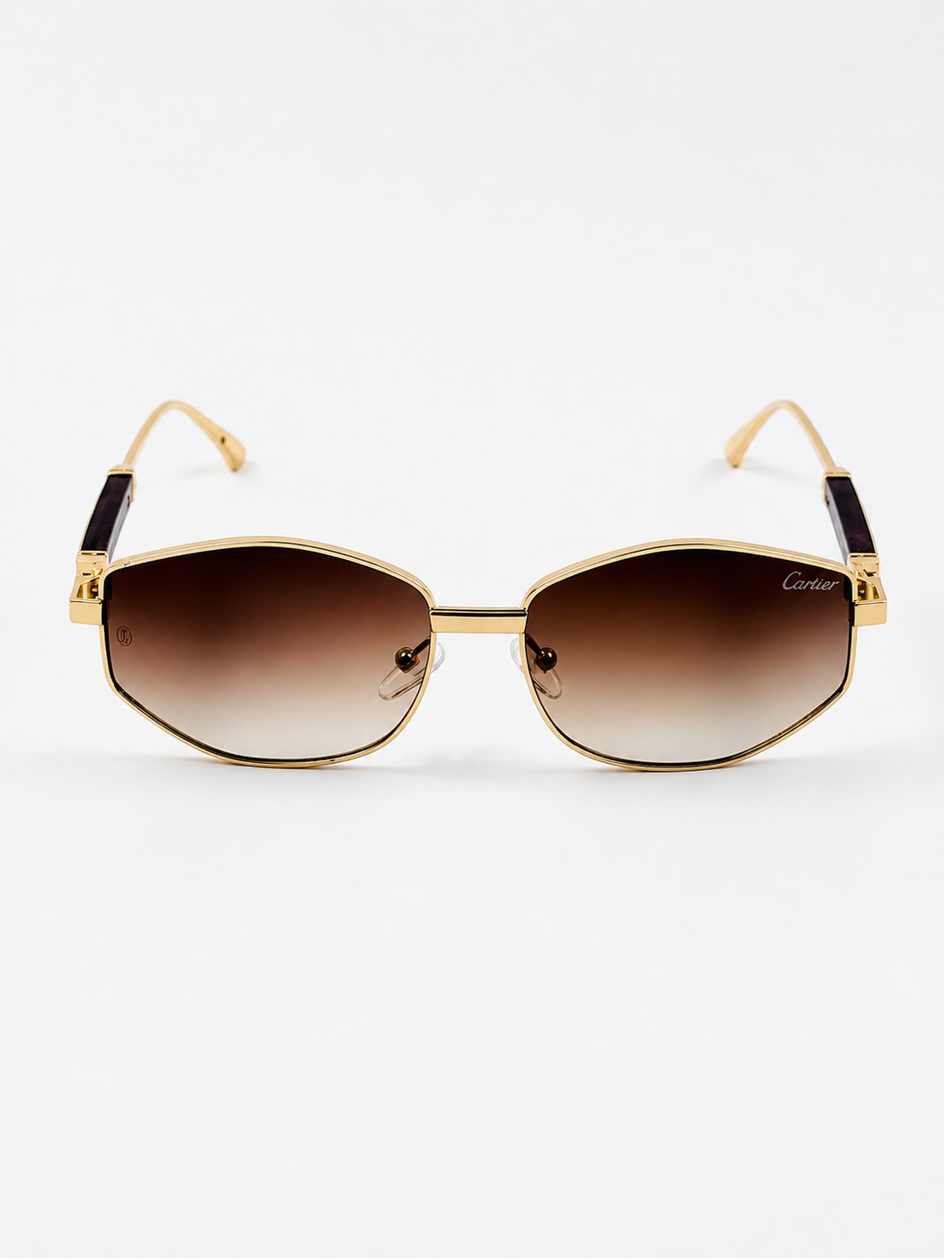 Cartier – 23515 - 56 – Golden Brown – Metal - Sunglasses – Unisex