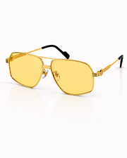 Cartier – 0270 - 60 – Golden Yellow – Metal - Sunglasses – Unisex - Premium