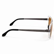 ici Berlin – 8023 - 56 – Transparent Brown – Metal - Sunglasses – Unisex