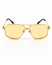 Cartier – 0270 - 60 – Golden Yellow – Metal - Sunglasses – Unisex - Premium