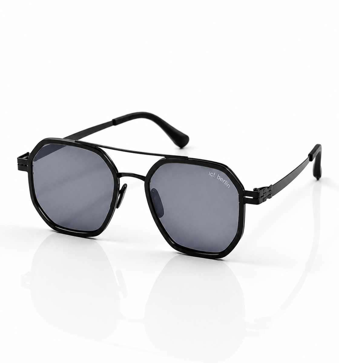 ici Berlin – 8022 - 56 – Black – Metal - Sunglasses – Unisex
