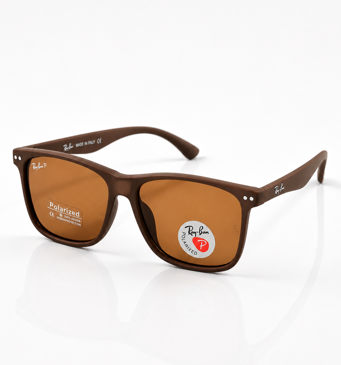 Rayban – 4550 - 56 – Brown – Acetate - Sunglasses – Unisex