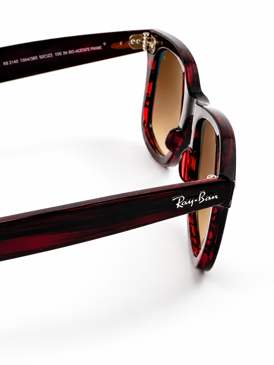 RayBan – 2140 – 50 – Brown Textured – Acetate- Sunglasses – Unisex - Premium