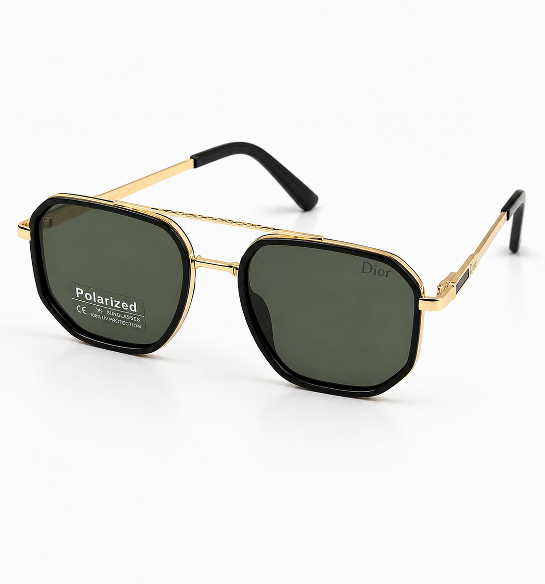 Dior – 58454 - 56 – Golden Green - Metal - Sunglasses – Unisex - Polarized